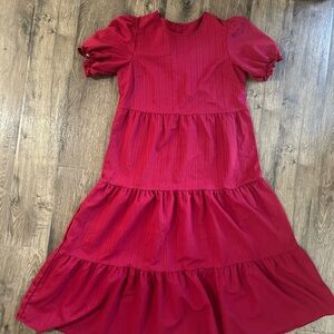 Elegant maroon majenta midi Dress size M